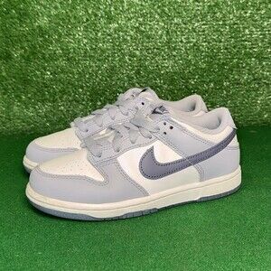 Nike Dunk Low White Light Carbon FB9108-101 Preschool Kids Size 13C